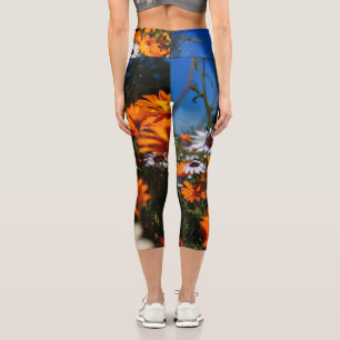 Wild Namaqualand flowers floral Capri Leggings