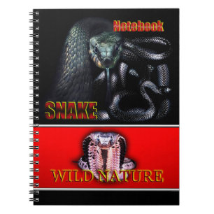 WILD NATURE - black SNAKE design collection Notebook