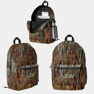 Wild Nature Camouflage Abstract Outdoorsy Printed Backpack