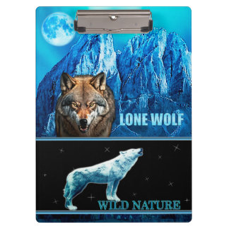 WILD NATURE. LONE WOLF design collection Clipboard