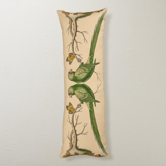 Wild Nature Parrot and Butterfly Lamp Body Pillow (Back (Vertical))