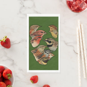 Wild Nature Portrait of a Birds Napkin