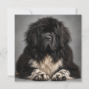 Wild Newf Hair, Don't Care Invitation
