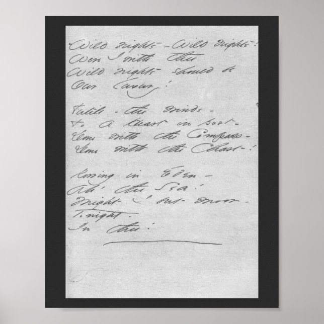 Wild nights, wild nights Manuscript  Poster (Front)