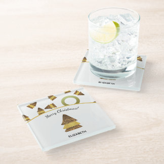 Wild Noel Pattern Glass Coaster