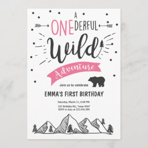 Wild OnAdventure Premier anniversaire Invitation G