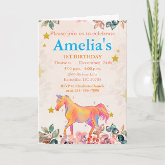 Wild One 1st Birthday Invitation