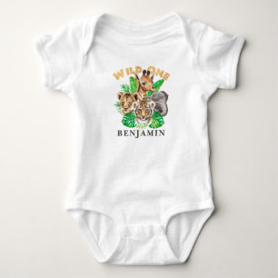 Wild One 1st Birthday Jungle Baby Bodysuit