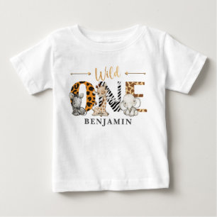 Wild One 1st Birthday Jungle Baby T-Shirt