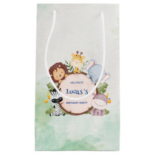 wild one 1st birthday jungle safari Birthday party Small Gift Bag