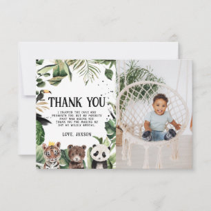 Wild One 1st Birthday   King of Things Crown Thank You Card