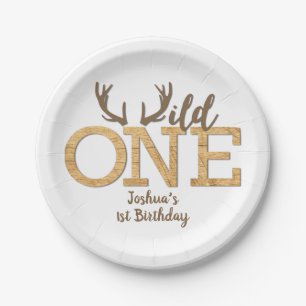 Wild One 1st Birthday Party Paper Plate