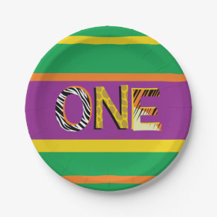 Wild One 1st Birthday Party Safari Paper Plate