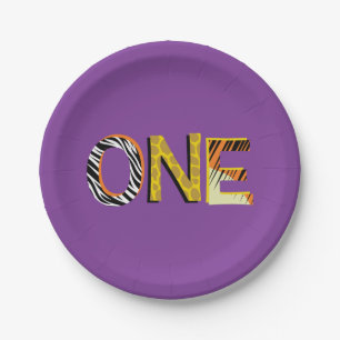 Wild One 1st Birthday Party Safari Paper Plate