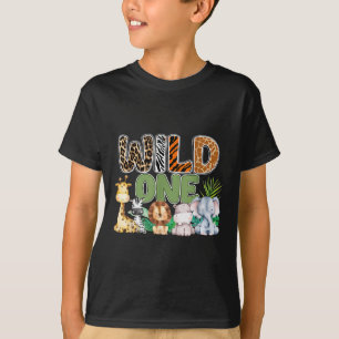 Wild One 1st Birthday Safari Family Matching  T-Shirt