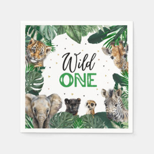 Wild one 1st birthday Safari Napkin