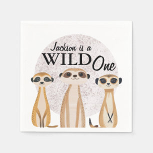 Wild One African Safari First Birthday Napkin