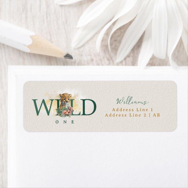 Wild One Animal Guepard Baby Boy 1st Birthday (Insitu)