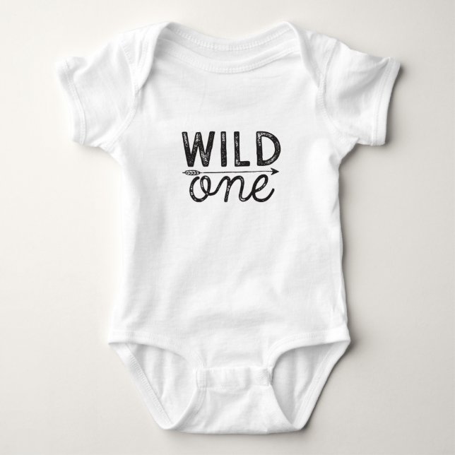 Wild One Baby First Birthday Bodysuit (Front)