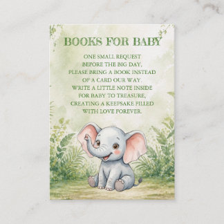 Wild One Baby Shower Books for Baby Enclosure Card