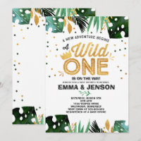Wild One Baby Shower Invitation Adventure Shower