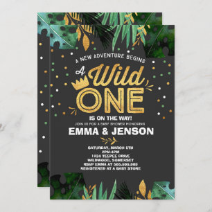 Wild One Baby shower Invitation Vente-averse