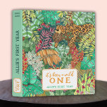 Wild One Baby's First Year Photo Album Binder<br><div class="desc">This adorable binder album for your baby's first year feautres an original, watercolor jungle printed as a background to album label that reads, "It's been a wild one". Cute and functional, this binder is the perfect way to keep track of your baby's milestones through photos, scrapbook pages, keepsakes, handwritten notes,...</div>