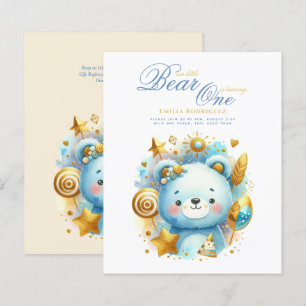 Wild One Bear 1st Birthday (or EDIT AGE) Teal Gold