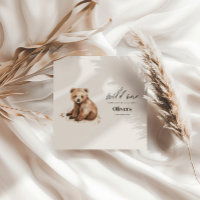 Wild One Bear Cub Baby Welcome 1st Birthday