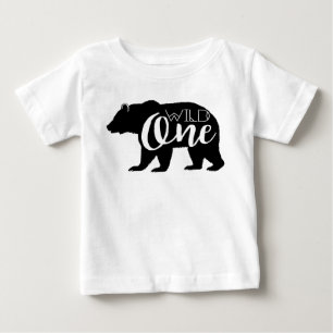 Wild One Bear   First Birthday Party Baby T-Shirt