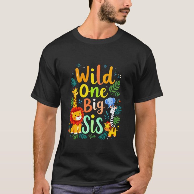 Wild One Big Sis T-Shirt (Front)