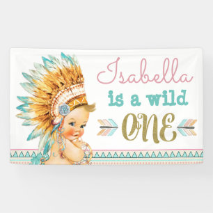 Wild One Birthday Banner Tribal 1st Birthday