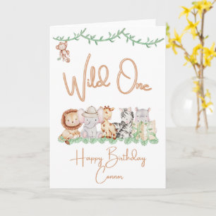 Wild One Birthday Card   1st Birthday