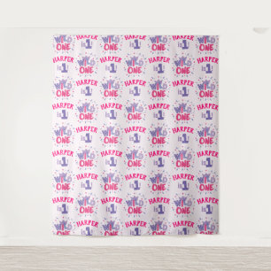 Wild One Birthday Girl Party Backdrop Tapestry