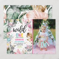Wild One Birthday Gold Safari Jungle Animals Party