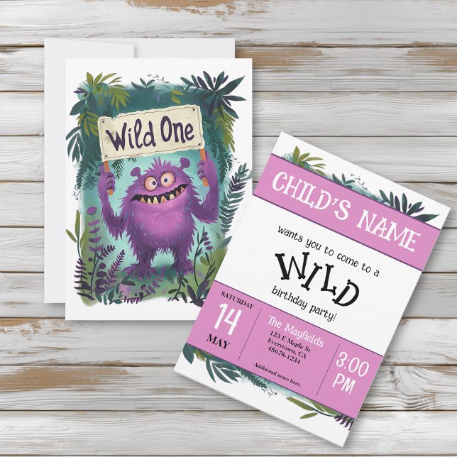 Wild One Birthday Invitation (Creator Uploaded)