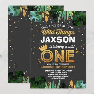 Wild One Birthday Invitation Wild Things Anniversa