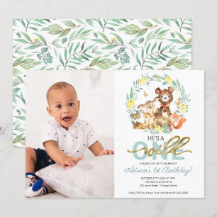 Wild One Birthday Invitations Avec Photo