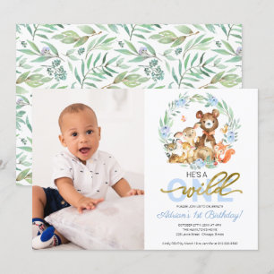 Wild One Birthday Invitations With Photo