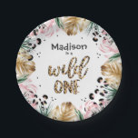 Wild One Birthday Leopard Print Wild Jungle Party Paper Plate<br><div class="desc">Wild One Birthday Leopard Print Wild Jungle Party Paper Plate</div>
