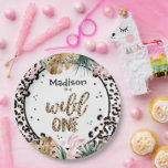 Wild One Birthday Leopard Print Wild Jungle Party Paper Plate<br><div class="desc">Wild One Birthday Leopard Print Wild Jungle Party Paper Plate</div>