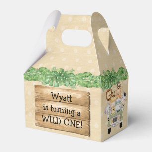 Wild One Birthday Safari Animal Favor Box