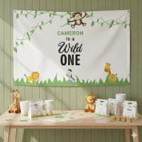 Wild One Birthday Safari Jungle Animals 