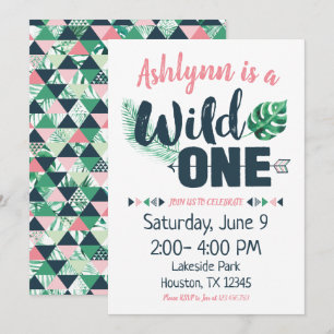 Wild One Boho First Birthday Invitation