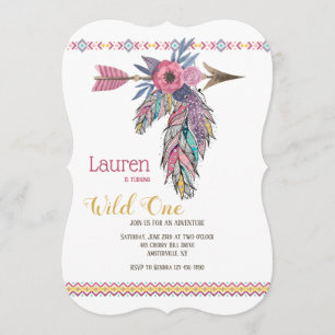 Wild One Boho Style Invitation