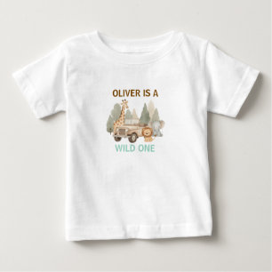 Wild One Boy 1st Birthday Safari Baby T-Shirt