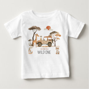 Wild One Boy 1st Birthday Safari Baby T-Shirt