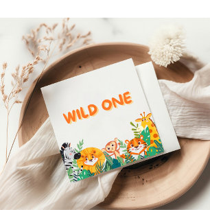 Wild One Boy Birthday Paper Napkin