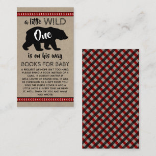 Wild One Boys Baby Shower Book Request Enclosure Card