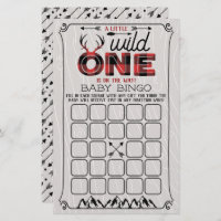 Wild One Boys Rustic Plaid Lumberjack Baby Bingo